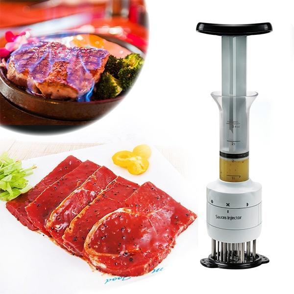 Stainless Steel Seasoning and Marinade Injector Needle Meat Tenderizer Kitchen & Dining - DailySale