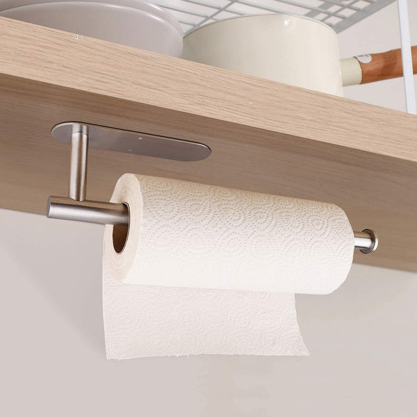 cabinet No drilling kitchen paper towel holder stainless steel