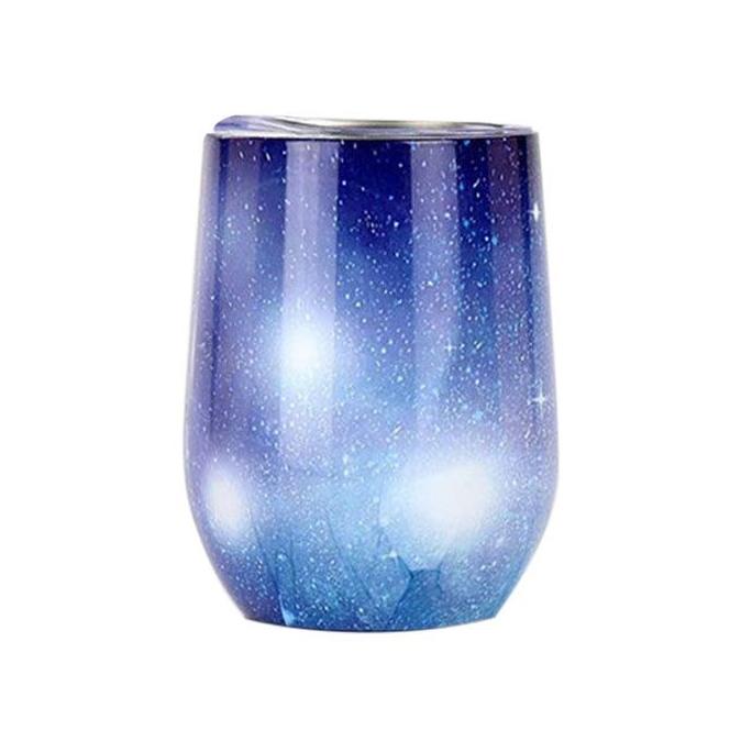 Stainless Steel Tumbler Cup With Lid Kitchen & Dining Blue Galaxy - DailySale