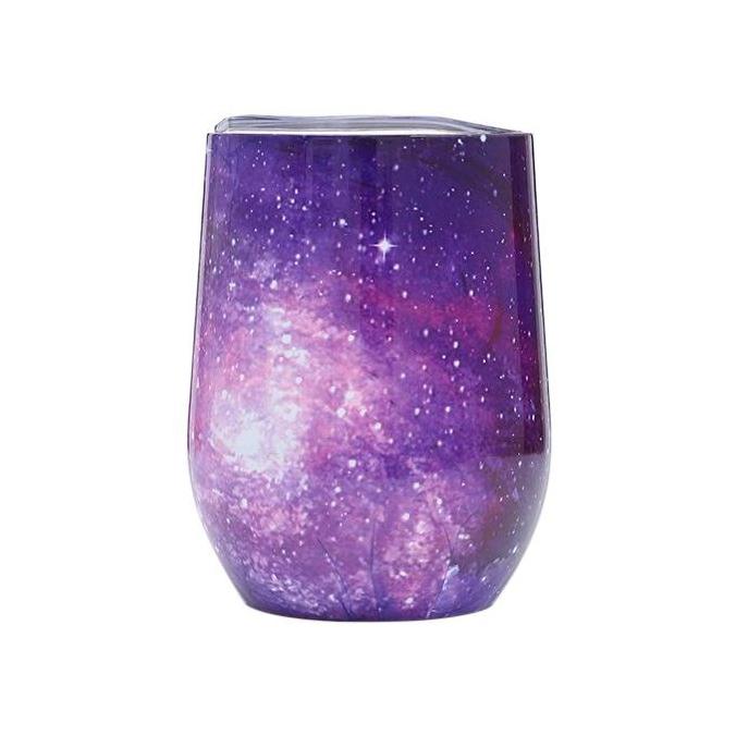 Stainless Steel Tumbler Cup With Lid Kitchen & Dining Purple Galaxy - DailySale