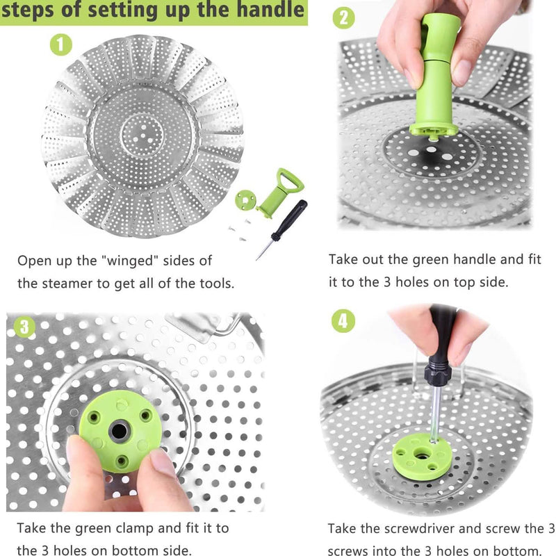 Stainless Steel Vegetable Steamer Basket Kitchen Tools & Gadgets - DailySale