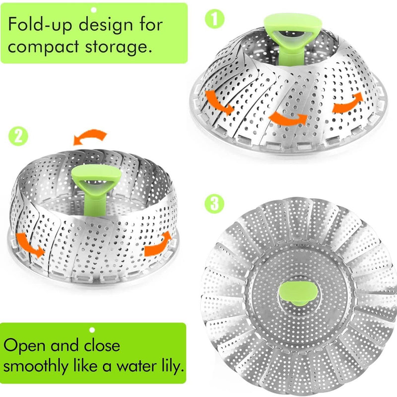 Stainless Steel Vegetable Steamer Basket Kitchen Tools & Gadgets - DailySale