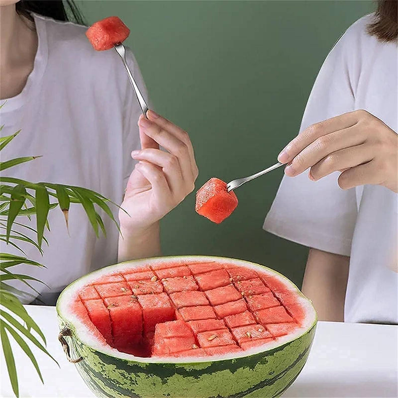 2 In1 Watermelon Fork Stainless Steel Slicer Professional