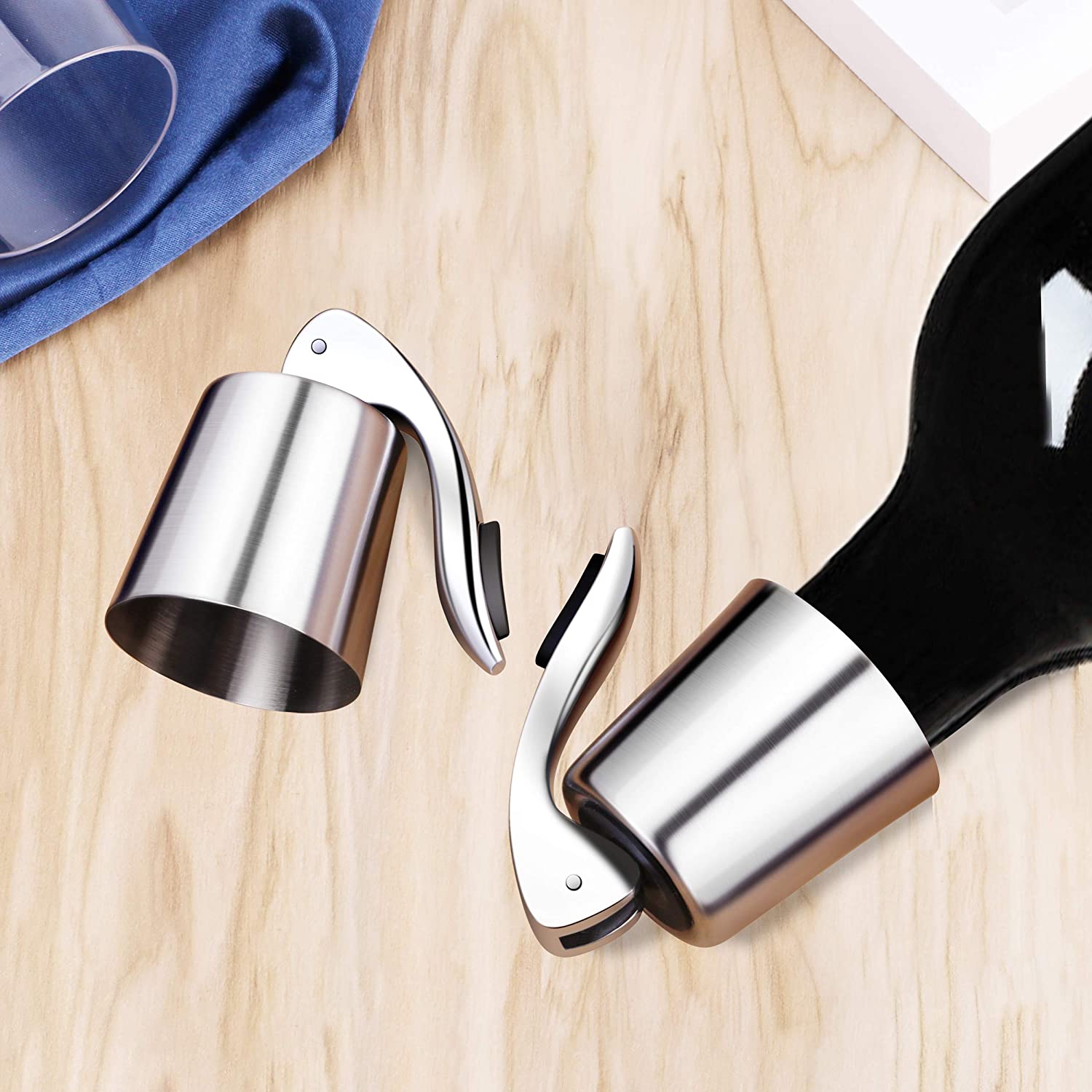 Stainless Steel Wine Bottle Stopper Kitchen & Dining - DailySale