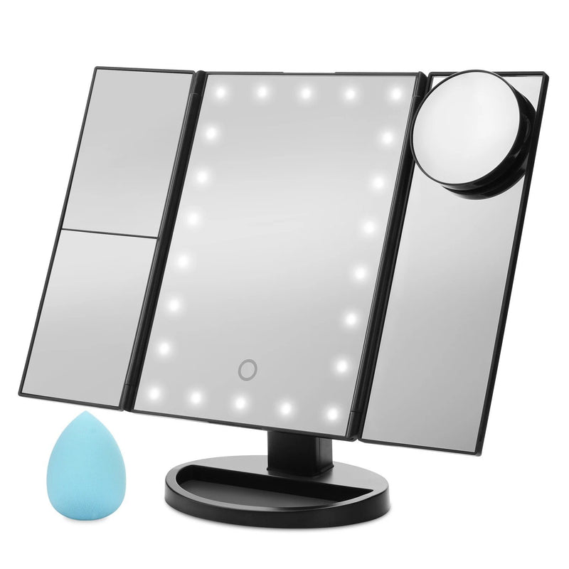 Standing Make Up Mirror Vanity USB 21 LED Light 10X 3X 2X 1X Magnification Black Beauty & Personal Care - DailySale