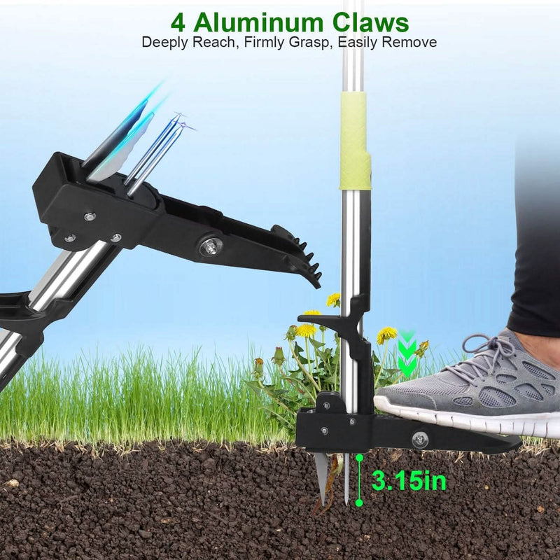 Standup Aluminum Weed Puller with 4 Claws Garden & Patio - DailySale