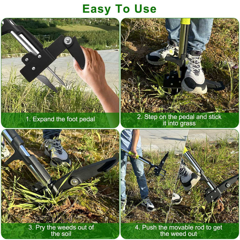 Standup Aluminum Weed Puller with 4 Claws Garden & Patio - DailySale