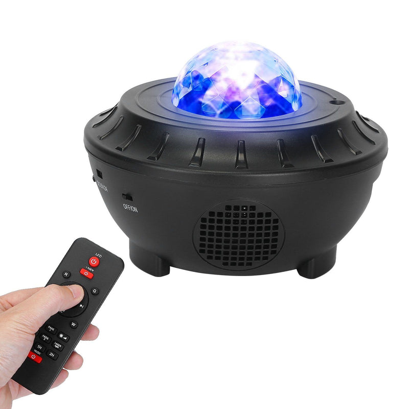 Star Projector Lamp RGBW Wireless Music Speaker Night Light Indoor Lighting - DailySale