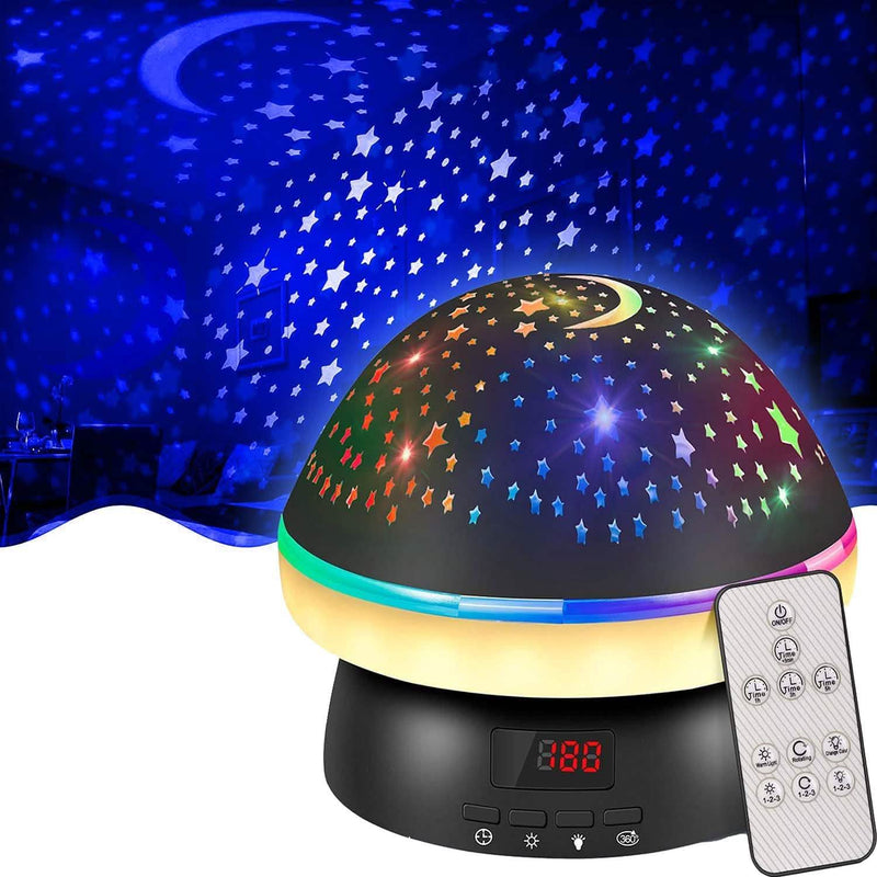 Star Projector Night Light for Kids Indoor Lighting Black - DailySale