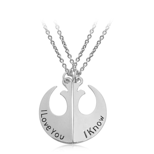 Star Wars 'I Love You' & 'I Know' Necklace Set Jewelry - DailySale