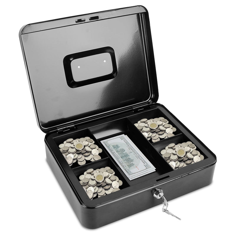 Steel Cash Box with Removable Tray Closet & Storage - DailySale