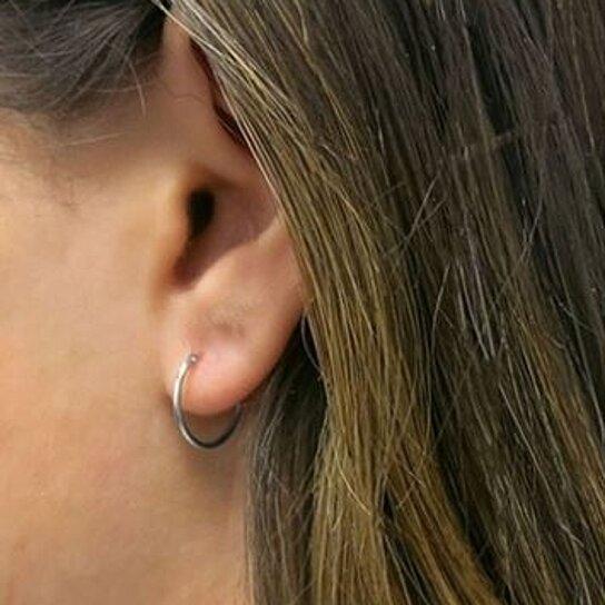 Sterling Silver 14MM Huggie Hoop Earring Earrings - DailySale