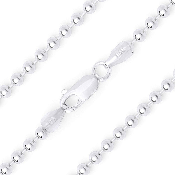 Sterling Silver 4mm Bead Ball Chain Necklace Necklaces - DailySale