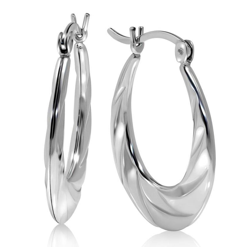 Sterling Silver Classic Shrimp Hoop Earrings By Paolo Fortelini Jewelry - DailySale