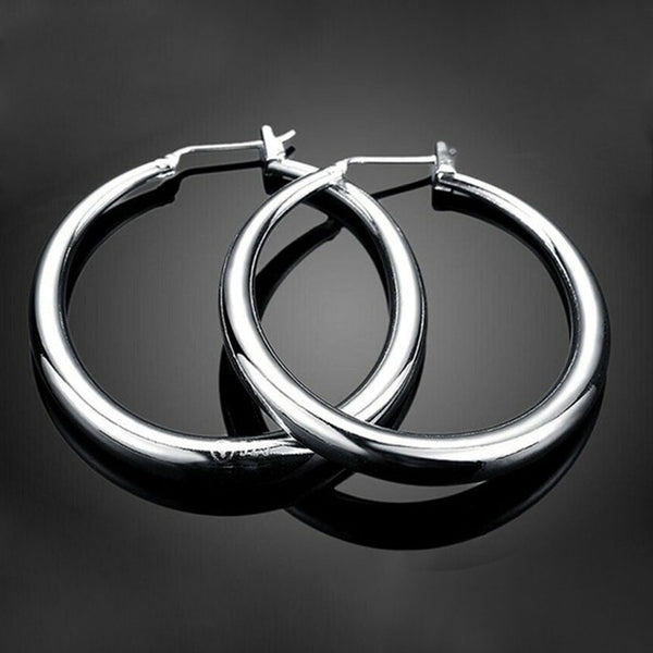 Sterling Silver Hoop Earrings Jewelry - DailySale
