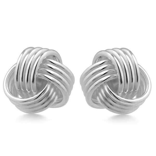 Sterling Silver Love Knot Stud Earrings Jewelry - DailySale