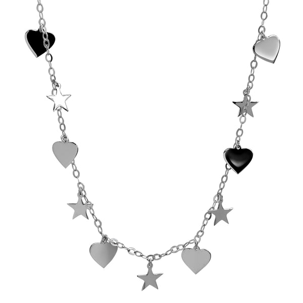 Sterling Silver Multi Charm Necklace by Paolo Fortelini Necklaces - DailySale