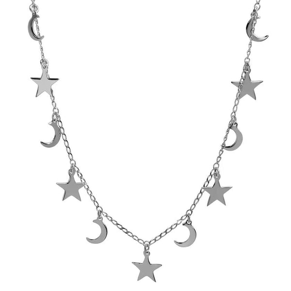 Sterling Silver Multi Charm Necklace Necklaces - DailySale