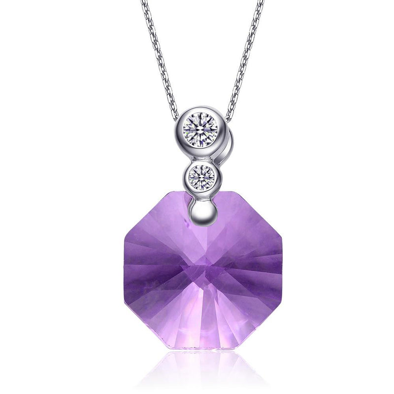 Sterling Silver Purple Necklace Necklaces - DailySale