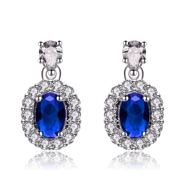 Sterling Silver Sapphire Earrings Earrings - DailySale