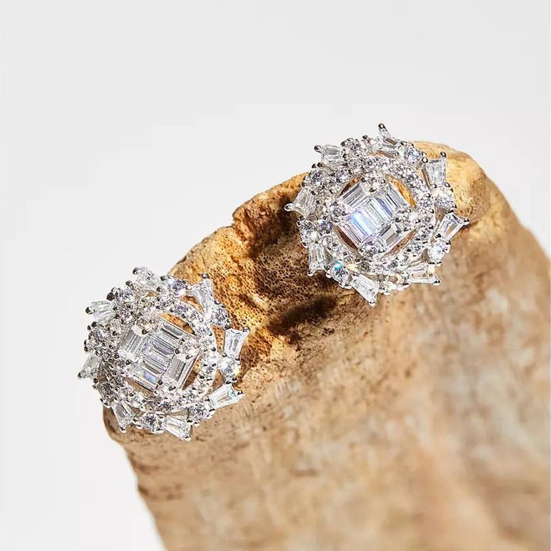 Sterling Silver Shooting Star Stud Earrings With Swarovski Crystals Earrings - DailySale