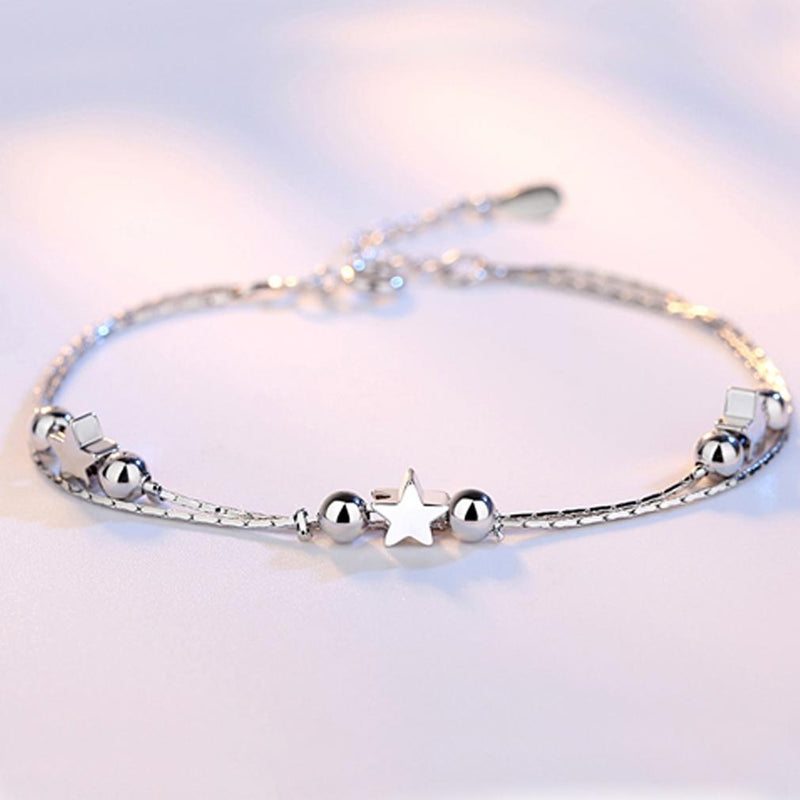 Sterling Silver Star Charm Bracelet Jewelry - DailySale
