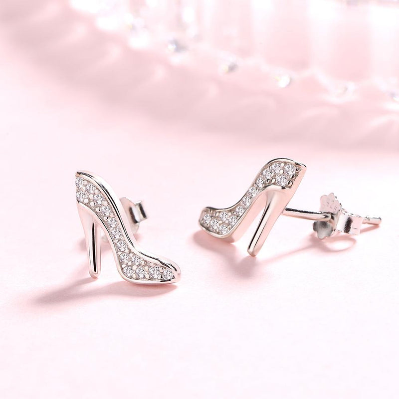 Sterling Silver Stiletto Stud Earrings With Swarovski Crystals Earrings - DailySale