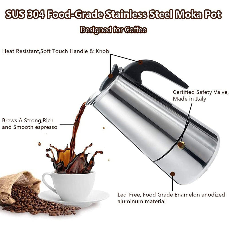 Stovetop Espresso & Moka Pot Italian Coffee Maker Kitchen Appliances - DailySale