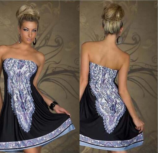Strapless Paisley Print Dress - Assorted Styles and Sizes Women's Apparel - DailySale