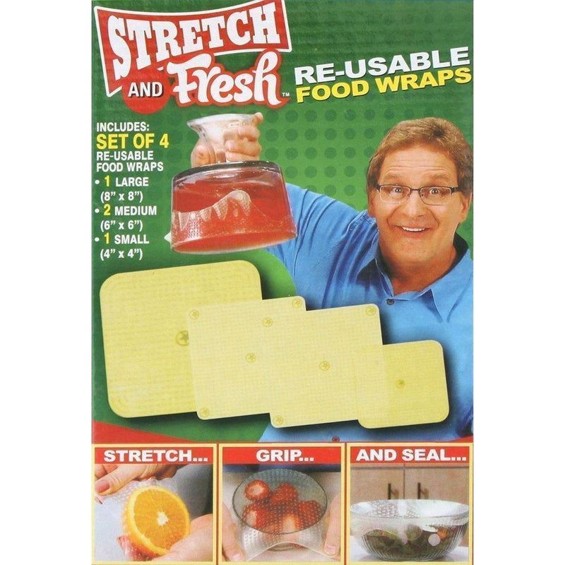 Stretch and Fresh Re-usable Food Wraps Kitchen Essentials - DailySale
