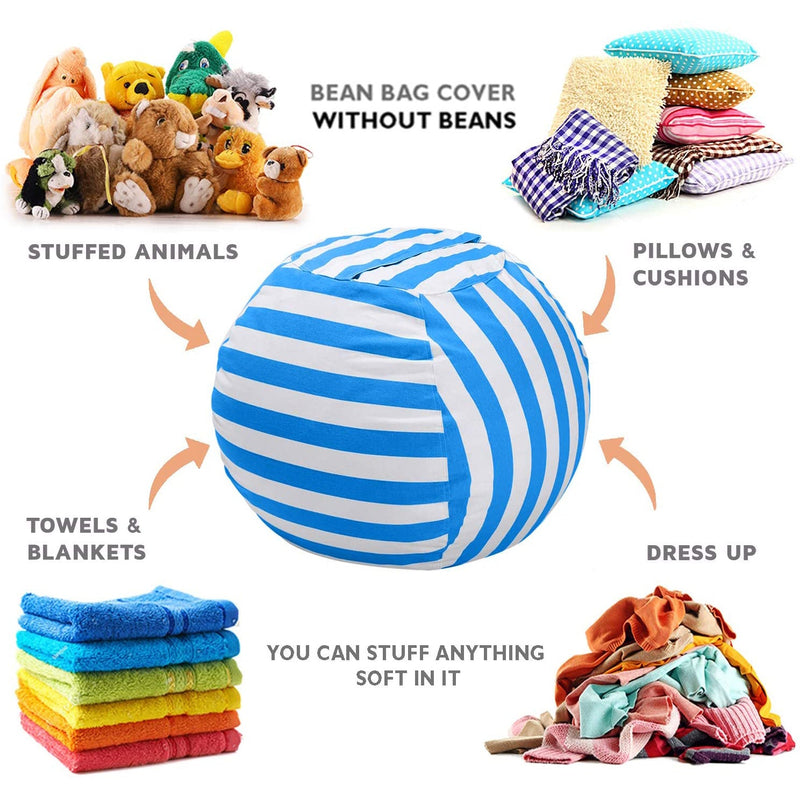 Stuffed Animal Storage Bean Bag Chair Cover Closet & Storage - DailySale