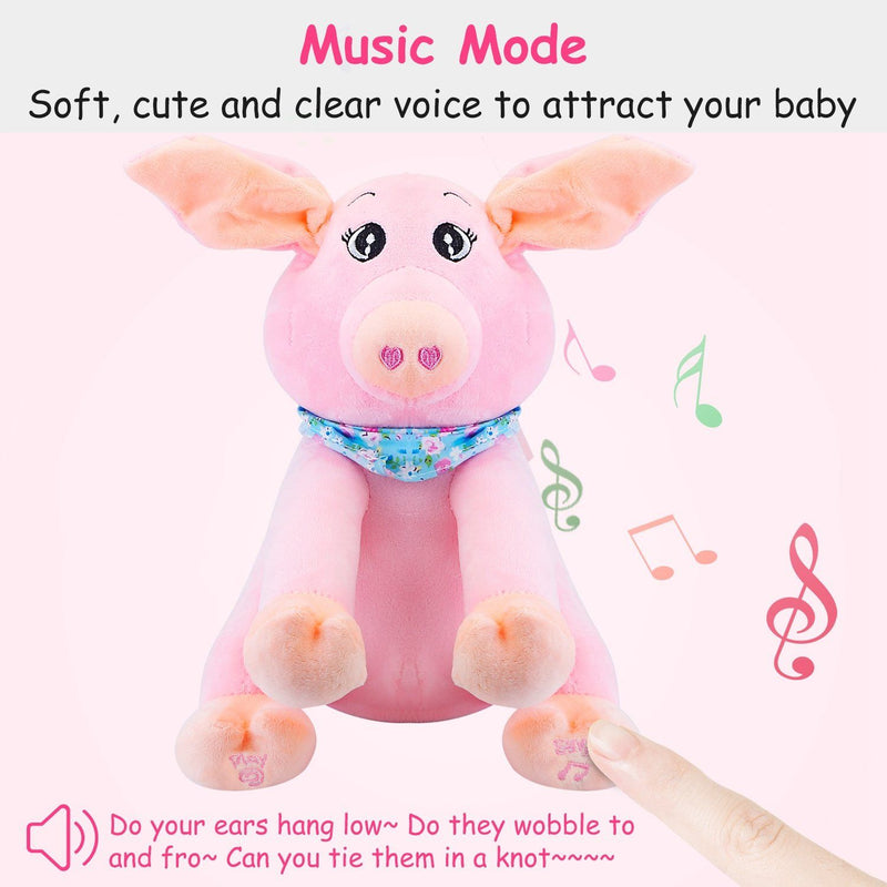 Stuffed Plush Pig Doll Pick-a-Boo Animated Toy Toys & Games - DailySale