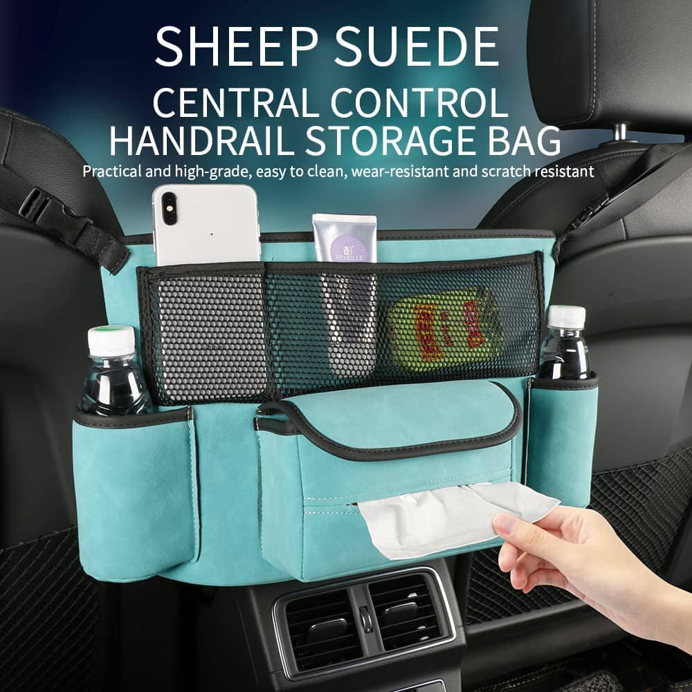 Suede Large Capacity Car Purse Holder Automotive - DailySale