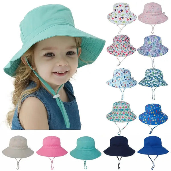 Baby Boy Sun Hat Wide Brim Bucket Hat Baby Girl Adjustable Anti-UV Cotton Hat  Kids Summer Hat Army Green (2 - 4 Years)