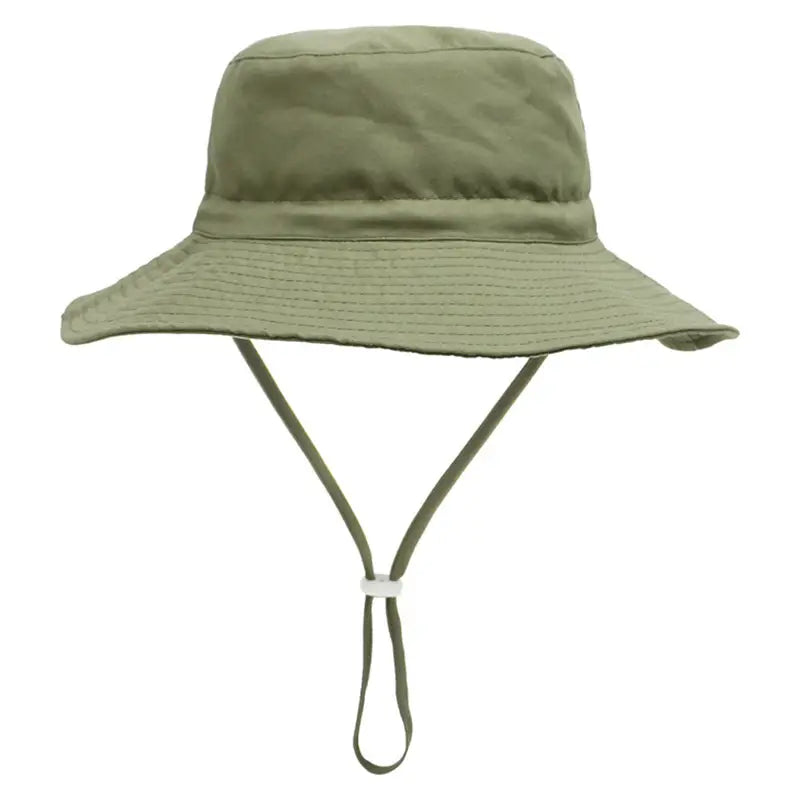 Summer Baby Anti UV Bucket Cap Sports & Outdoors Military Green 6-36 Months Baby - DailySale