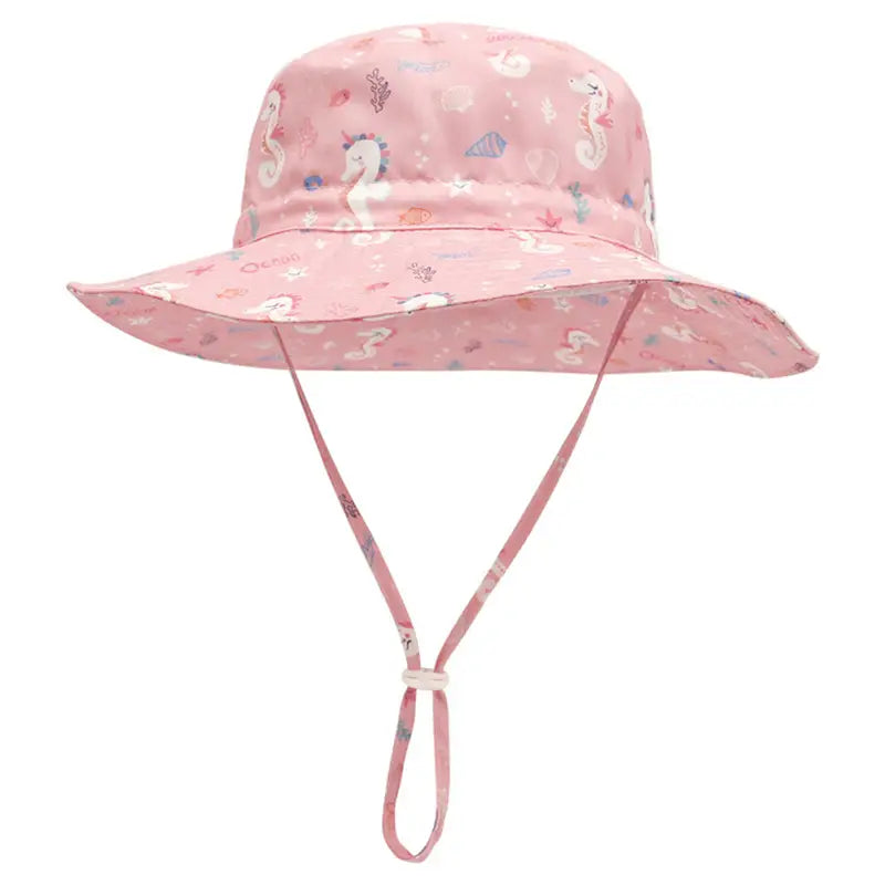 Summer Baby Anti UV Bucket Cap Sports & Outdoors Pink Horse 6-36 Months Baby - DailySale