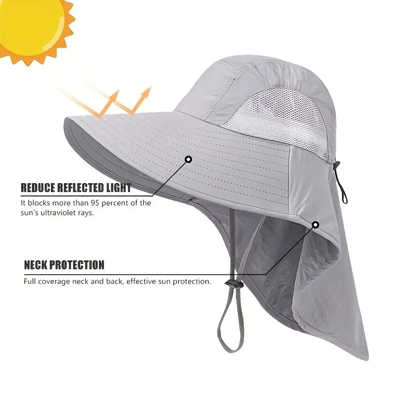 Summer Beach Neck Sunscreen Hat Sports & Outdoors - DailySale