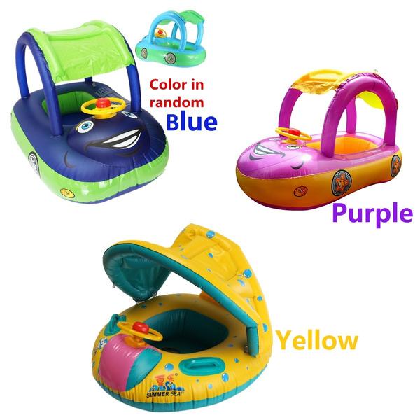 Summer Steering Wheel Sunshade Swim Ring Car Inflatable Baby Float Seat Boat Sports & Outdoors - DailySale