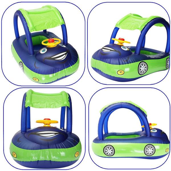 Summer Steering Wheel Sunshade Swim Ring Car Inflatable Baby Float Seat Boat Sports & Outdoors - DailySale