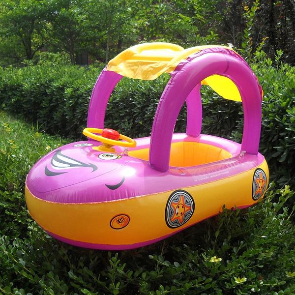 Summer Steering Wheel Sunshade Swim Ring Car Inflatable Baby Float Seat Boat Sports & Outdoors - DailySale