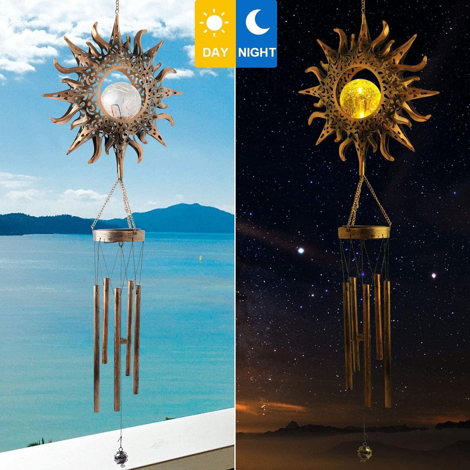 Sun Solar Wind Chimes Garden & Patio - DailySale