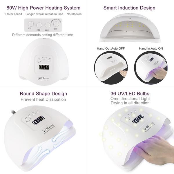 SUN X5 Plus LED Lamp 80W Nail Dryer Beauty & Personal Care - DailySale