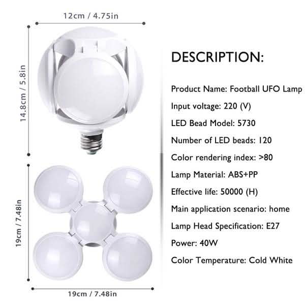 Super Bright Lighting 40W Football UFO Lamp Indoor Lighting - DailySale