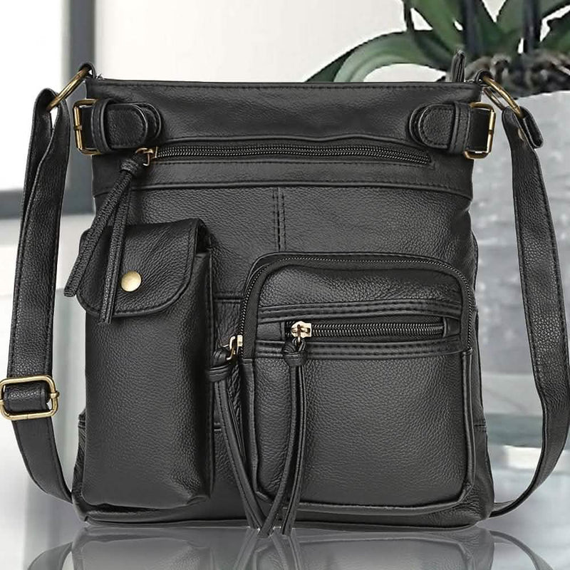 Super Soft Genuine Leather Top Belt Accent Crossbody Bag - Assorted Color Handbags & Wallets - DailySale
