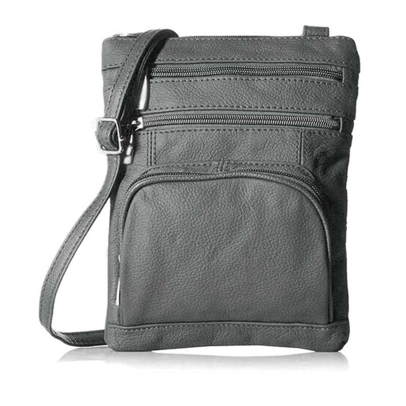 Super Soft Leather-Crossbody Bag Handbags & Wallets Gray - DailySale