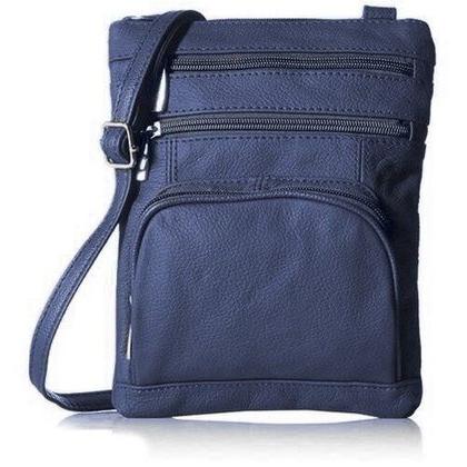 Super Soft Leather Plus Size Crossbody Bag in navy, available at Dailysale