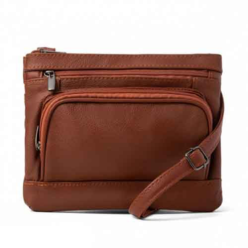 Super Soft Leather Wide Crossbody Bag Bags & Travel Dark Brown - DailySale