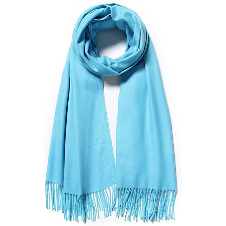 Super Soft Long Cashmere Wool Scarfs - Assorted Styles Women's Shoes & Accessories Baby Blue - DailySale