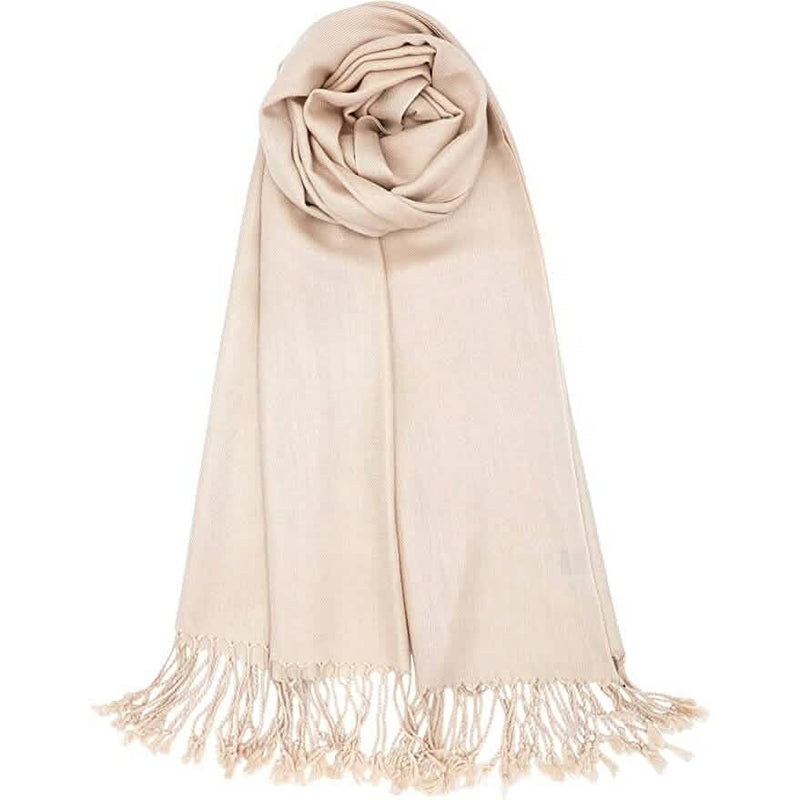 Super Soft Long Cashmere Wool Scarfs - Assorted Styles Women's Shoes & Accessories Beige - DailySale