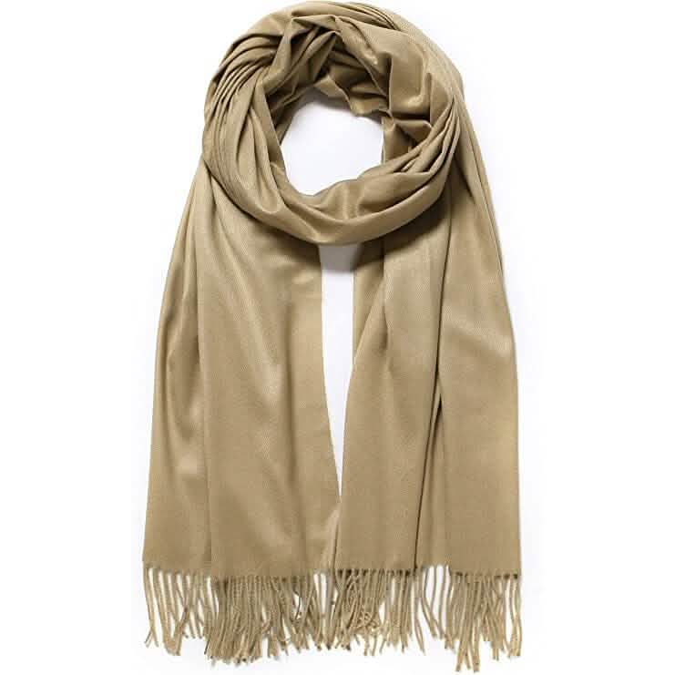 Super Soft Long Cashmere Wool Scarfs - Assorted Styles Women's Shoes & Accessories Light Camel - DailySale